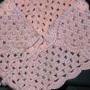 Handmade Pink Crochet Hair Scrunchie - Brand